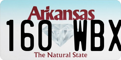AR license plate 160WBX