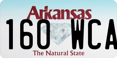 AR license plate 160WCA