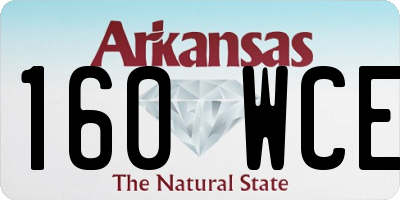 AR license plate 160WCE