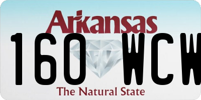 AR license plate 160WCW