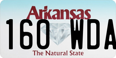 AR license plate 160WDA