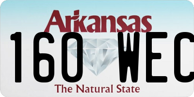 AR license plate 160WEC