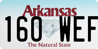 AR license plate 160WEF