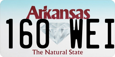 AR license plate 160WEI