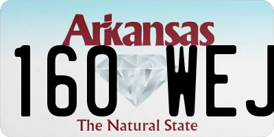 AR license plate 160WEJ