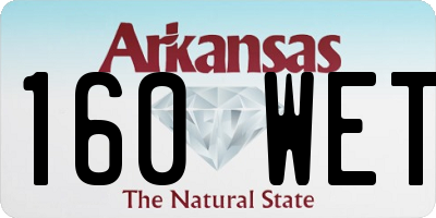 AR license plate 160WET