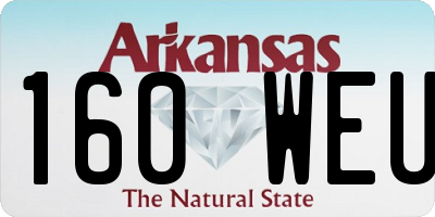 AR license plate 160WEU