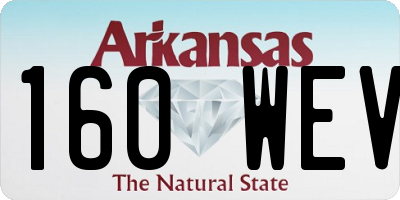AR license plate 160WEV