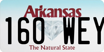 AR license plate 160WEY