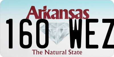 AR license plate 160WEZ