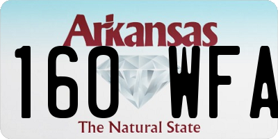 AR license plate 160WFA