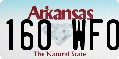 AR license plate 160WFO