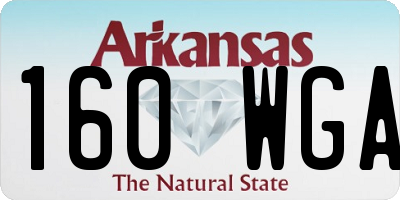 AR license plate 160WGA