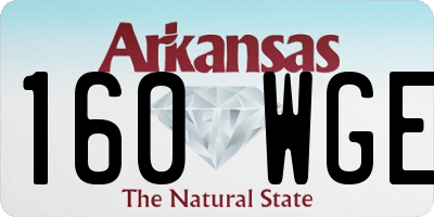 AR license plate 160WGE