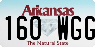 AR license plate 160WGG