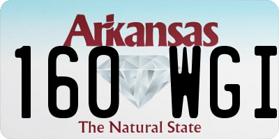 AR license plate 160WGI