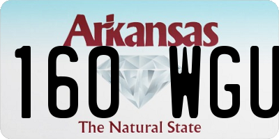 AR license plate 160WGU