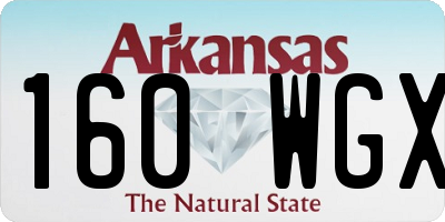 AR license plate 160WGX