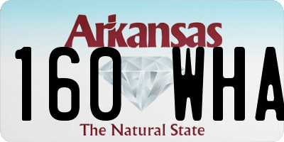 AR license plate 160WHA