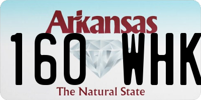 AR license plate 160WHK