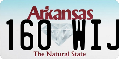 AR license plate 160WIJ