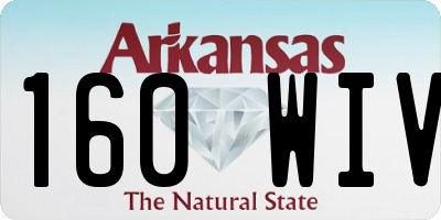 AR license plate 160WIV