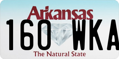 AR license plate 160WKA