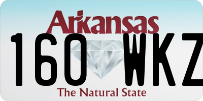 AR license plate 160WKZ