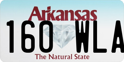 AR license plate 160WLA