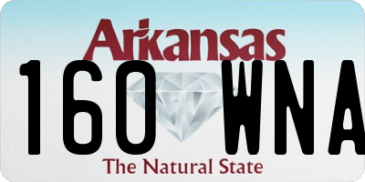 AR license plate 160WNA