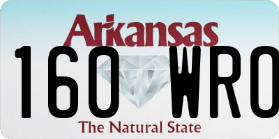AR license plate 160WRO