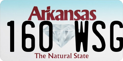 AR license plate 160WSG