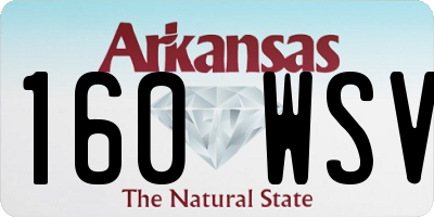 AR license plate 160WSV