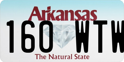 AR license plate 160WTW