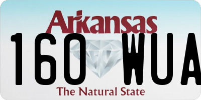 AR license plate 160WUA
