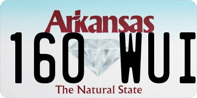 AR license plate 160WUI