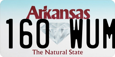 AR license plate 160WUM