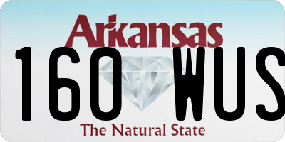 AR license plate 160WUS