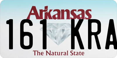 AR license plate 161KRA