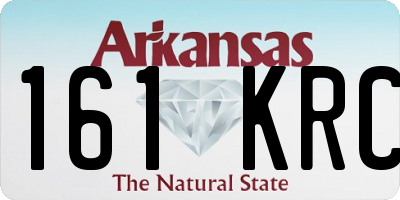 AR license plate 161KRC