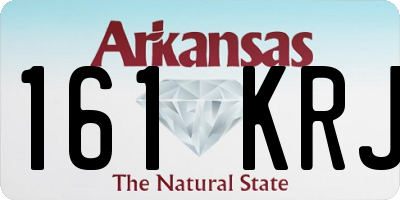 AR license plate 161KRJ