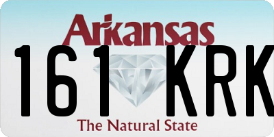 AR license plate 161KRK