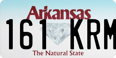AR license plate 161KRM