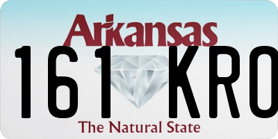 AR license plate 161KRO