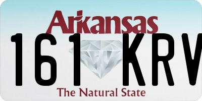 AR license plate 161KRV