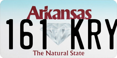 AR license plate 161KRY