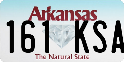 AR license plate 161KSA