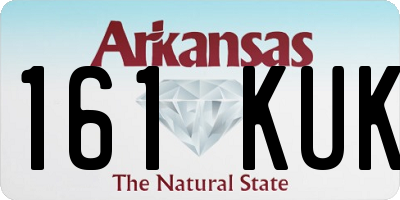 AR license plate 161KUK