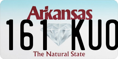 AR license plate 161KUO