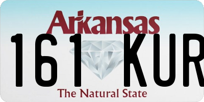 AR license plate 161KUR